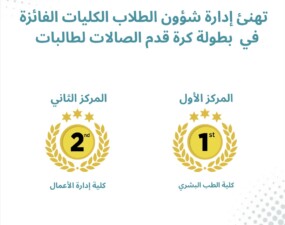 Student Affairs congratulates the colleges that won in the Women’s Futsal Championship
